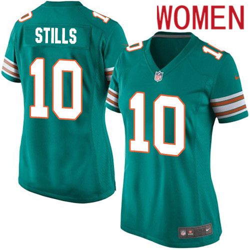 Women Miami Dolphins #10 Kenny Stills Nike Green Alternate Game NFL Jersey